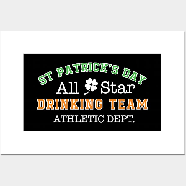 St Patrick's Day Drinking Team Wall Art by Rebus28